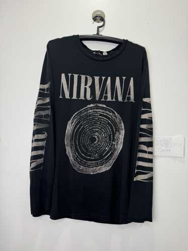 【DISCERNMENT】Pigment Nirvana Vintage Long-Sleeved T-Shirt Super Rare!! Vintage 90s NIRVANA Long Sleeve Shirt Bootleg