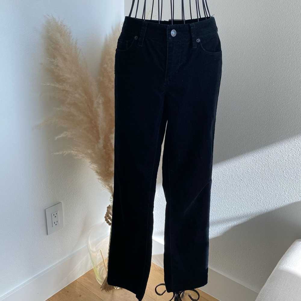 Loft LOFT Modern Straight Black Corduroy Pants Si… - image 2