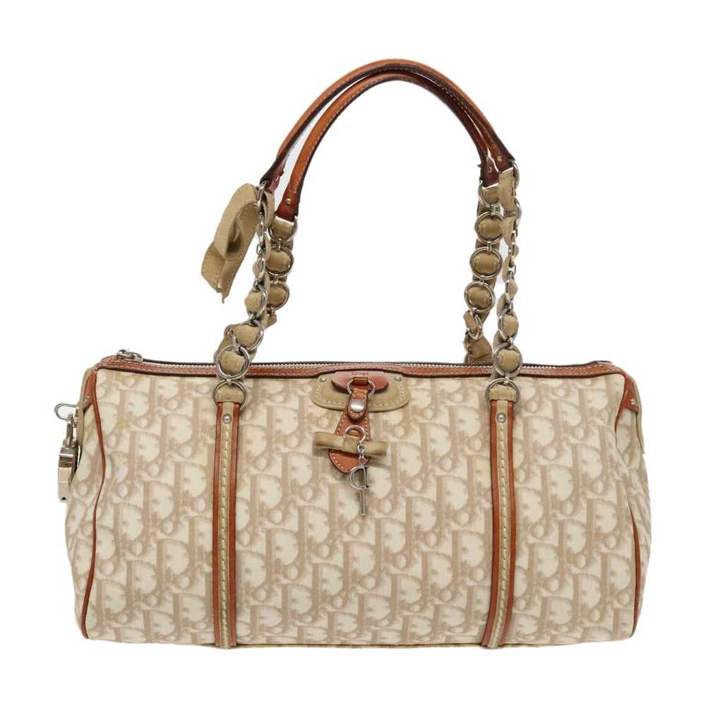 Dior Romantique Beige Canvas Handbag (Pre-Owned) - image 1