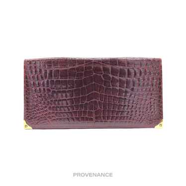 Givenchy 🔴 Givenchy Long Wallet - Burgundy Croco… - image 1