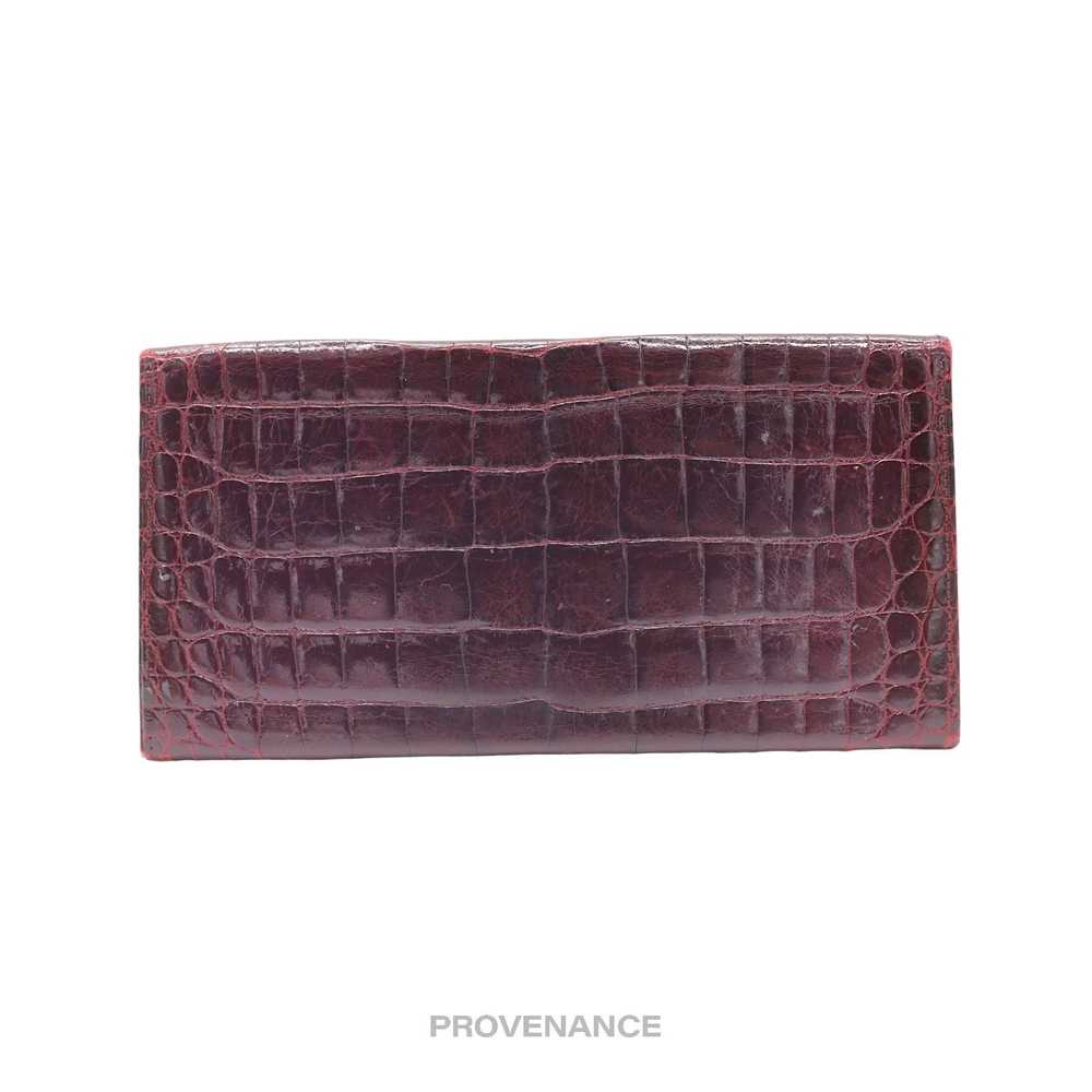 Givenchy 🔴 Givenchy Long Wallet - Burgundy Croco… - image 2