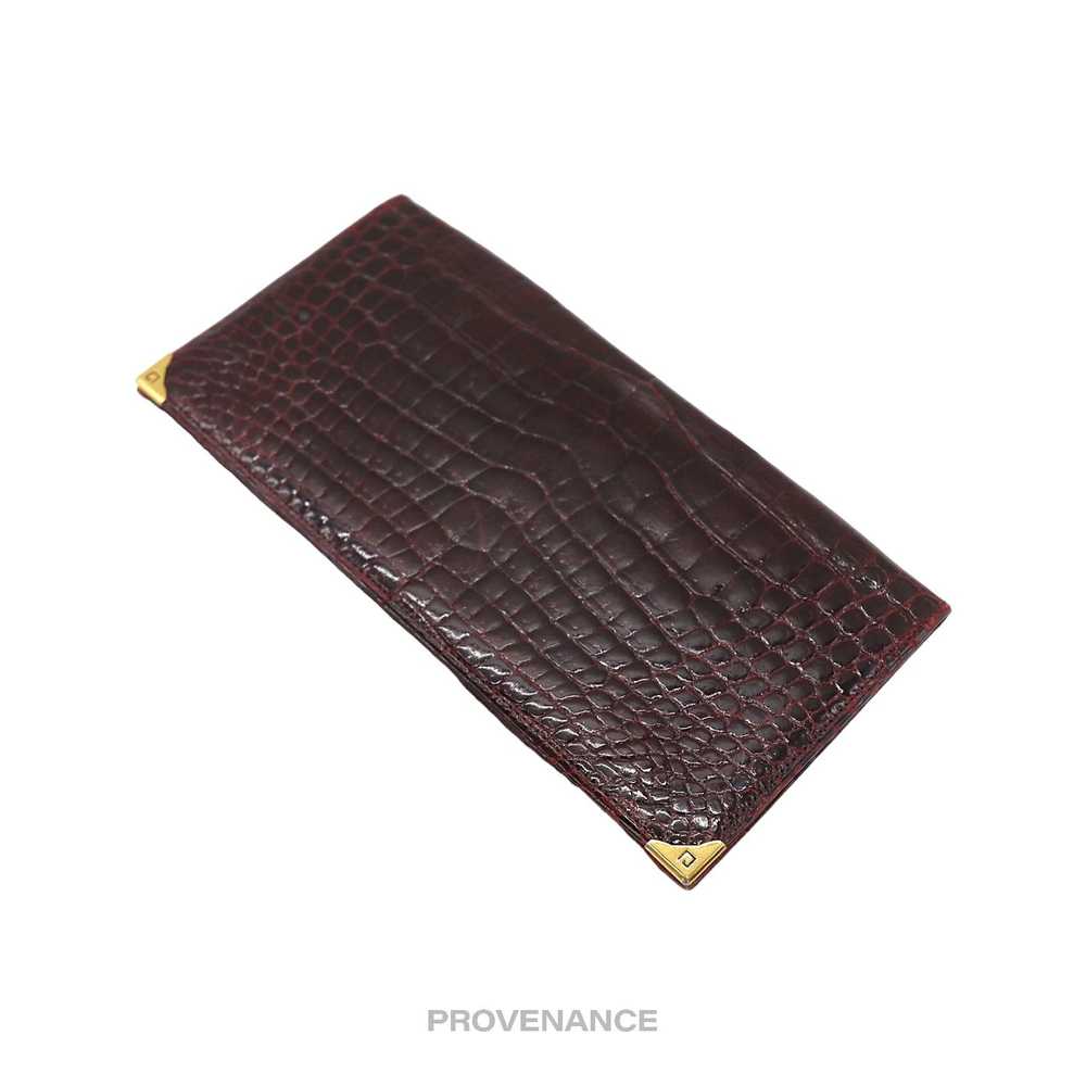 Givenchy 🔴 Givenchy Long Wallet - Burgundy Croco… - image 3