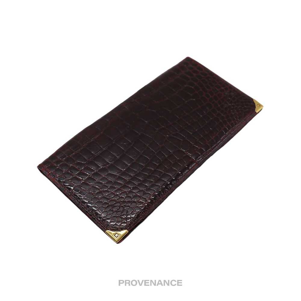 Givenchy 🔴 Givenchy Long Wallet - Burgundy Croco… - image 4