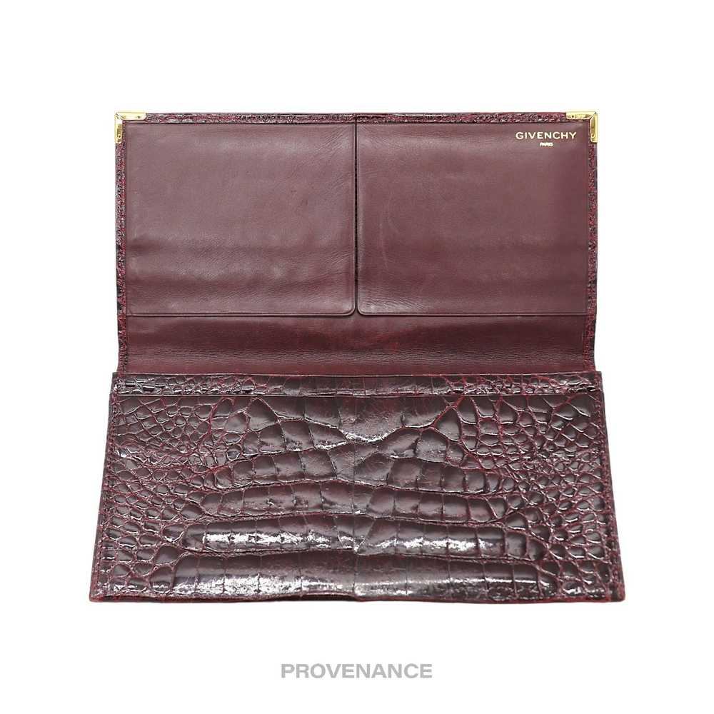 Givenchy 🔴 Givenchy Long Wallet - Burgundy Croco… - image 5