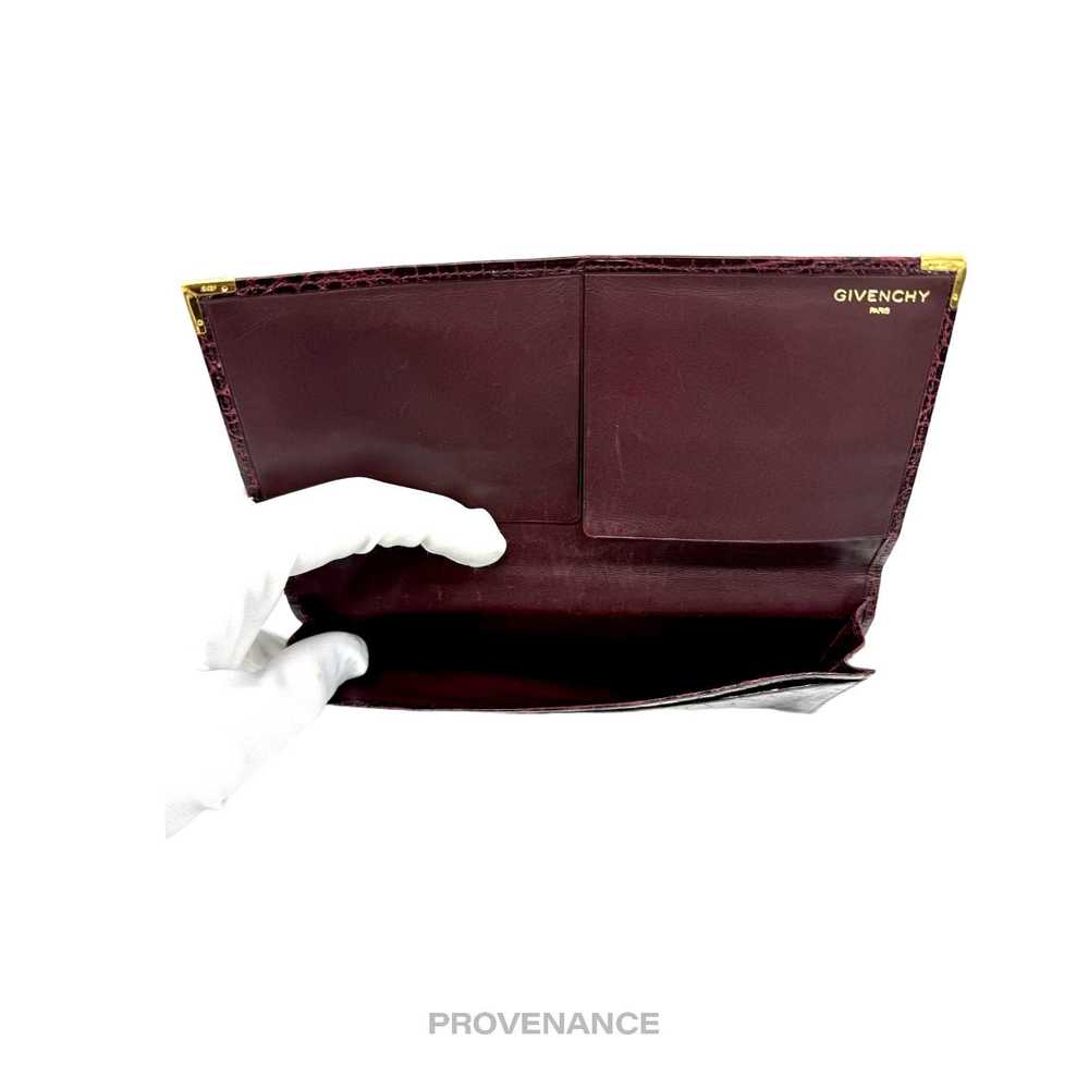 Givenchy 🔴 Givenchy Long Wallet - Burgundy Croco… - image 7