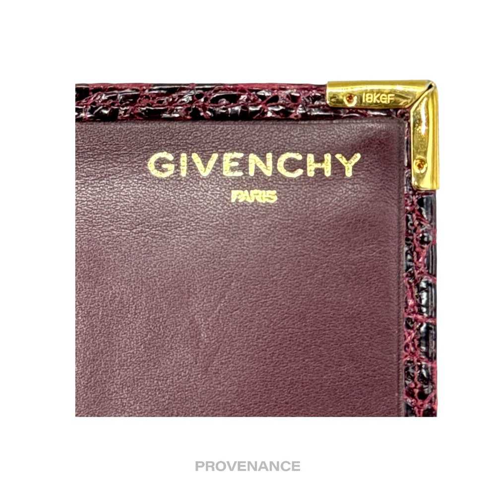 Givenchy 🔴 Givenchy Long Wallet - Burgundy Croco… - image 8