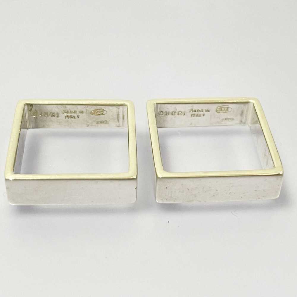 Gucci Gucci Silver 925 Square Hoop Earrings for W… - image 6