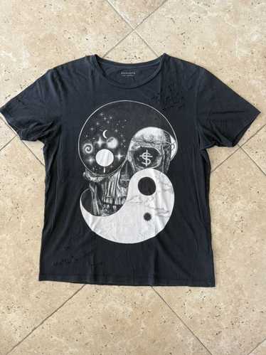 Allsaints Allsaints Yin Yang Skull Graphic T-Shirt