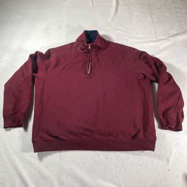 Vintage St Johns Bay Sweater Mens 2XL XXL Red Qua… - image 1