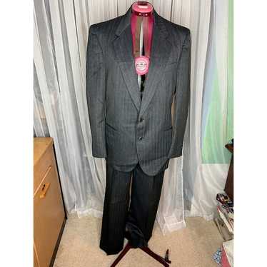 suit pinstripe charcoal - image 1