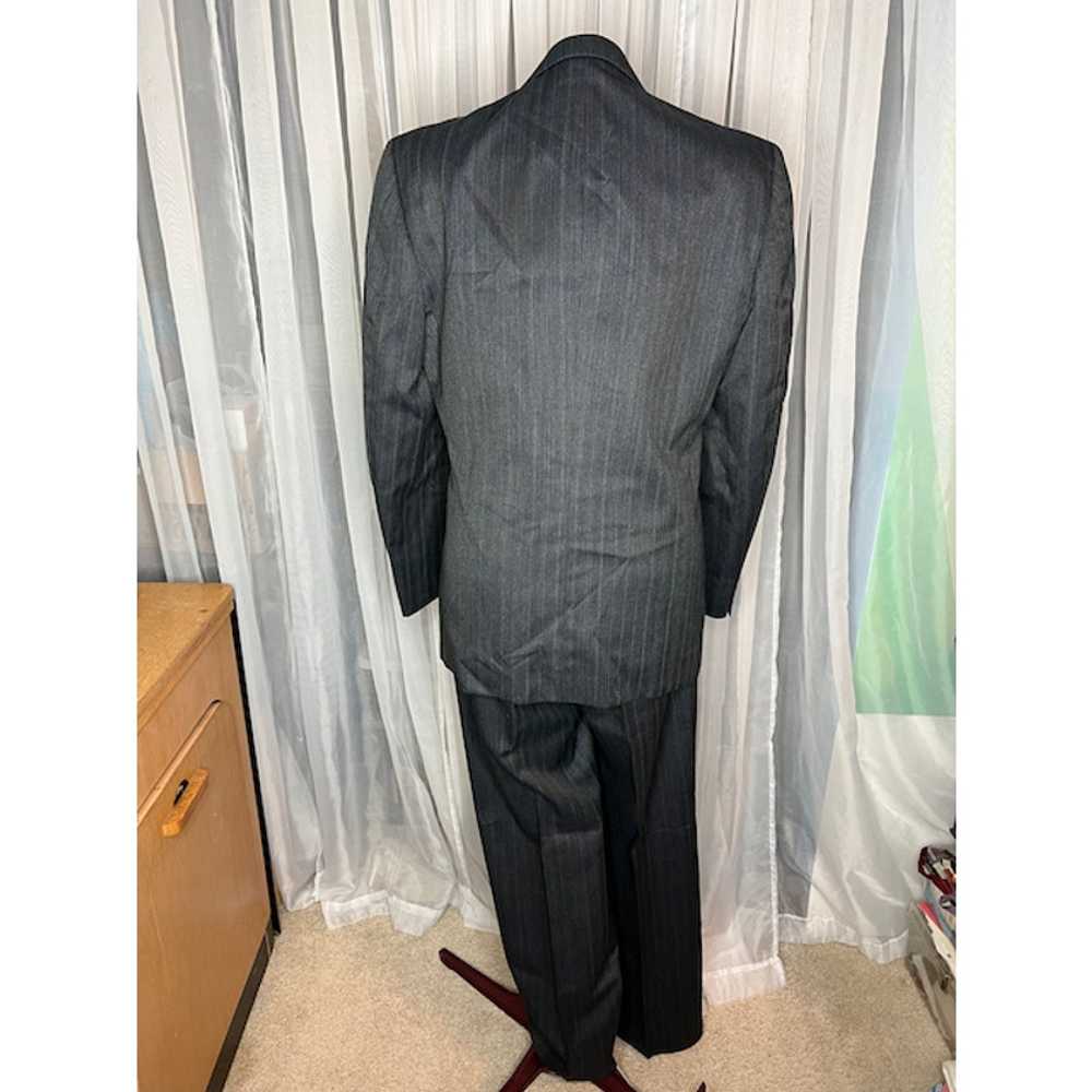 suit pinstripe charcoal - image 2