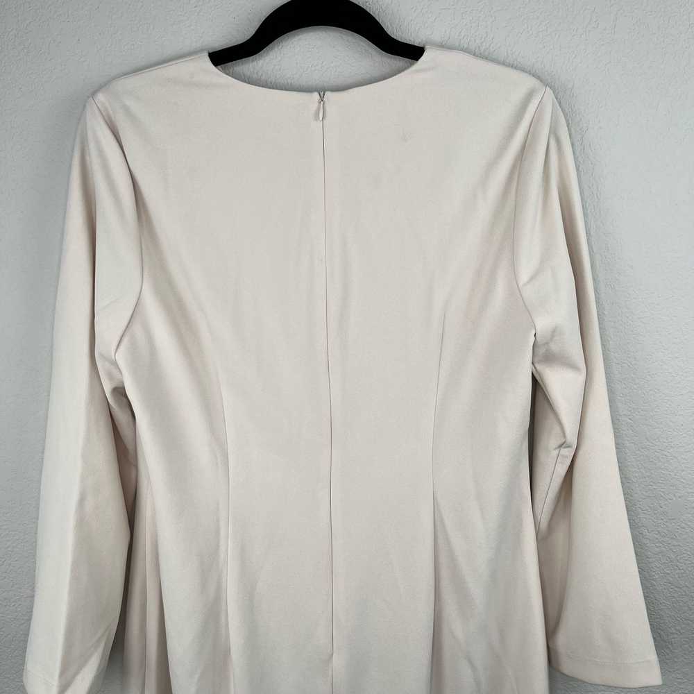 Maggy London Cream Contemporary Long Sleeve Cutou… - image 9