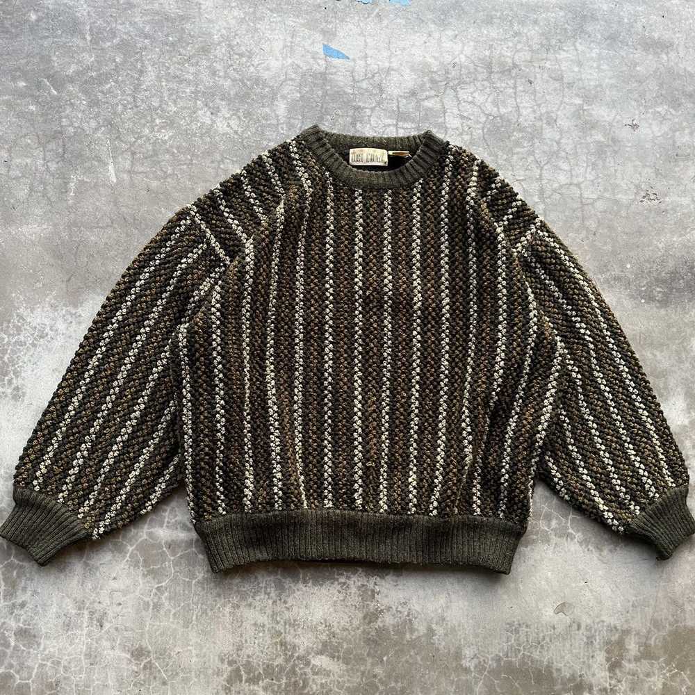 Vintage Vintage 90’s 3D Knit heavy sweater XL - image 1