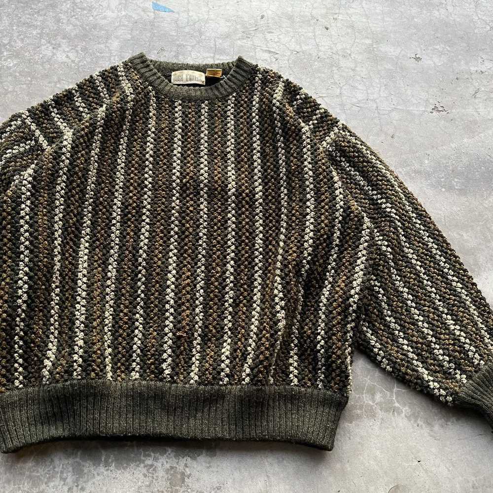 Vintage Vintage 90’s 3D Knit heavy sweater XL - image 2