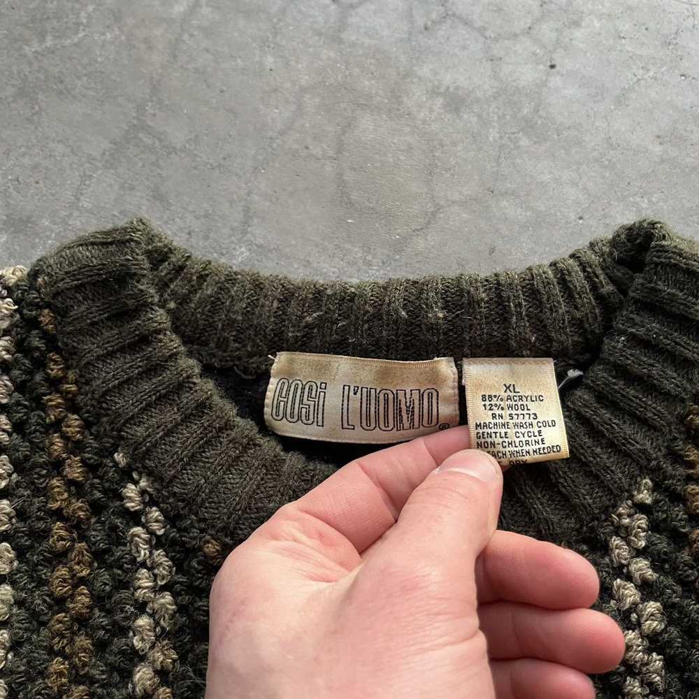 Vintage Vintage 90’s 3D Knit heavy sweater XL - image 4