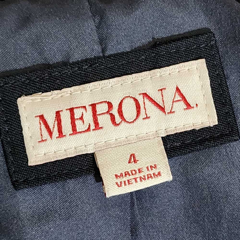 Merona Navy Blue Merona Size 4 Blazer Suit Jacket - image 3