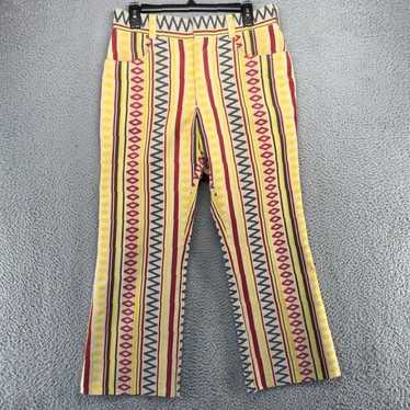 Vintage Mens Funky Yellow Red Blue All Over Disco… - image 1