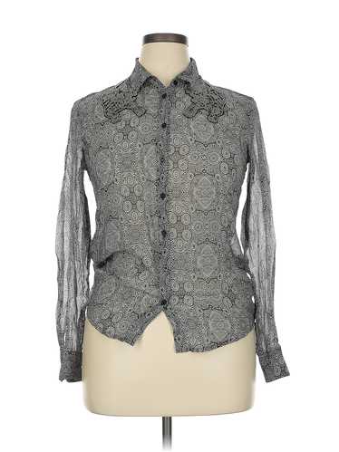 IKKS Women Gray Long Sleeve Blouse 34W