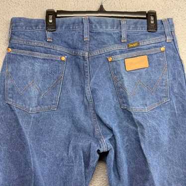 Wrangler Authentic Blue Denim Western Straight Le… - image 1