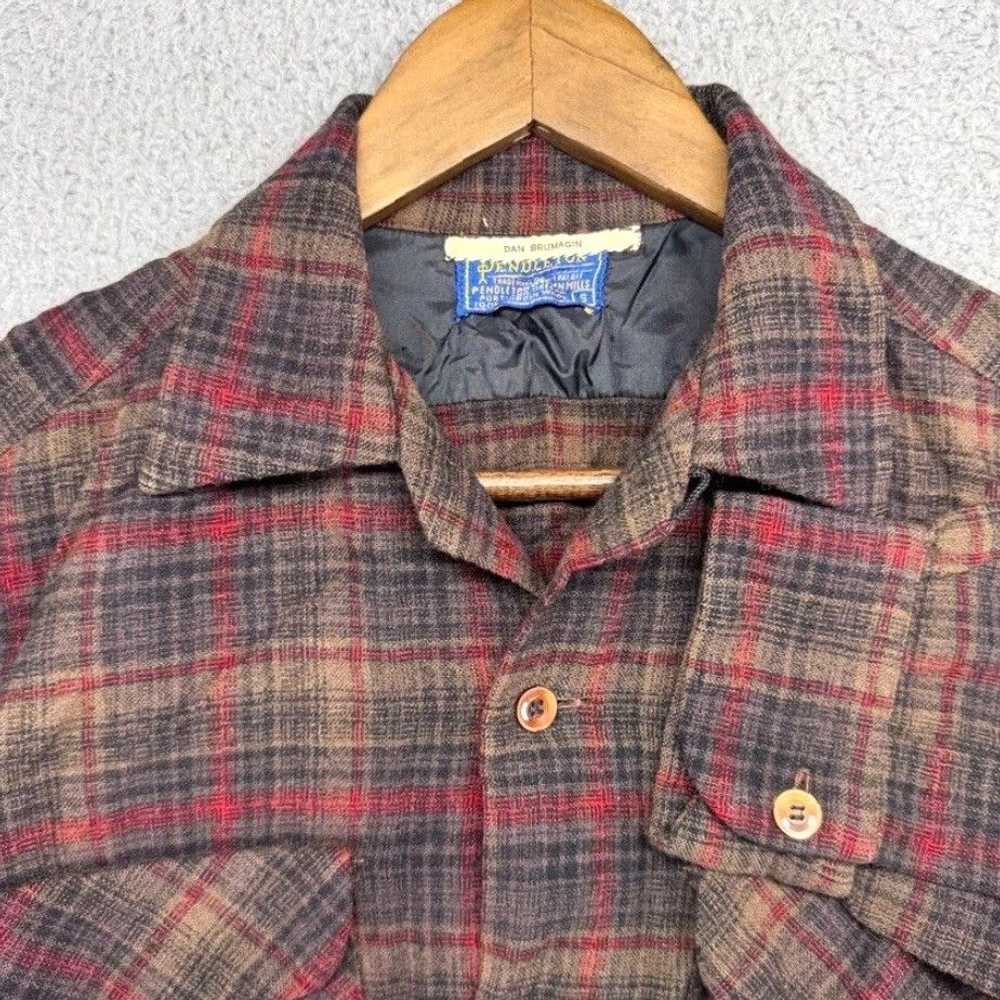 Pendleton Authentic Brown Red Tartan Plaid Mens S… - image 6