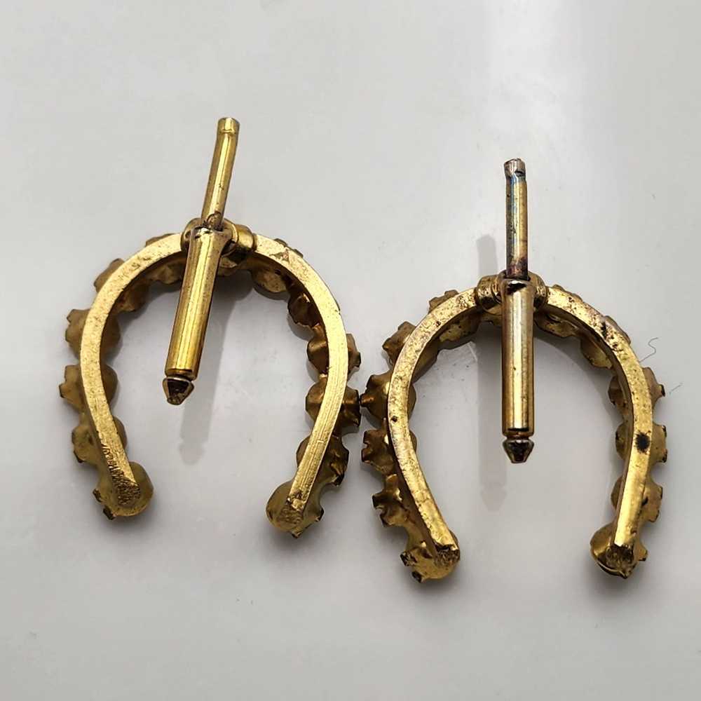 Vintage Antique Vintage Gold Horseshoe Cufflinks … - image 5