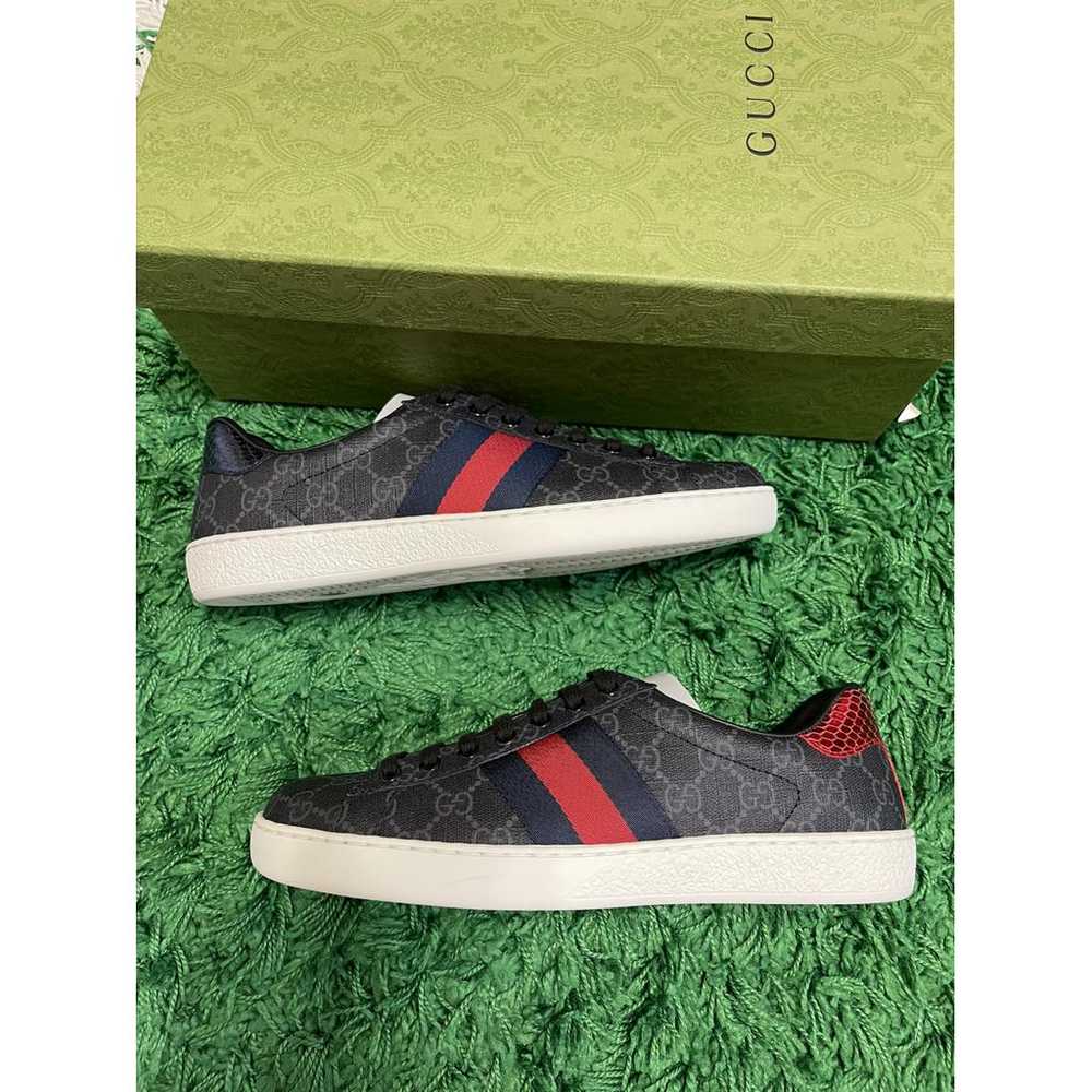 Gucci Ace leather low trainers - image 4