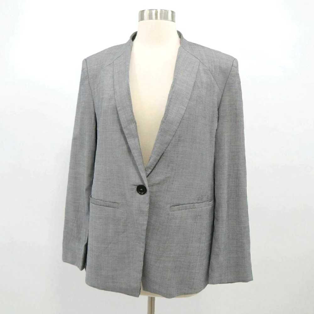 Vintage Gray One Button Career Blazer Jacket for … - image 5