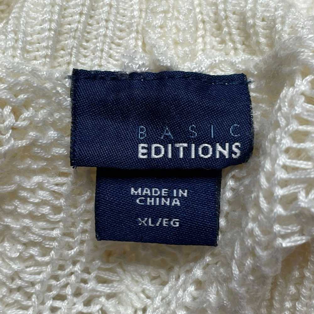 Basic Editions Basic Editions Cream Knit Cardigan - image 2