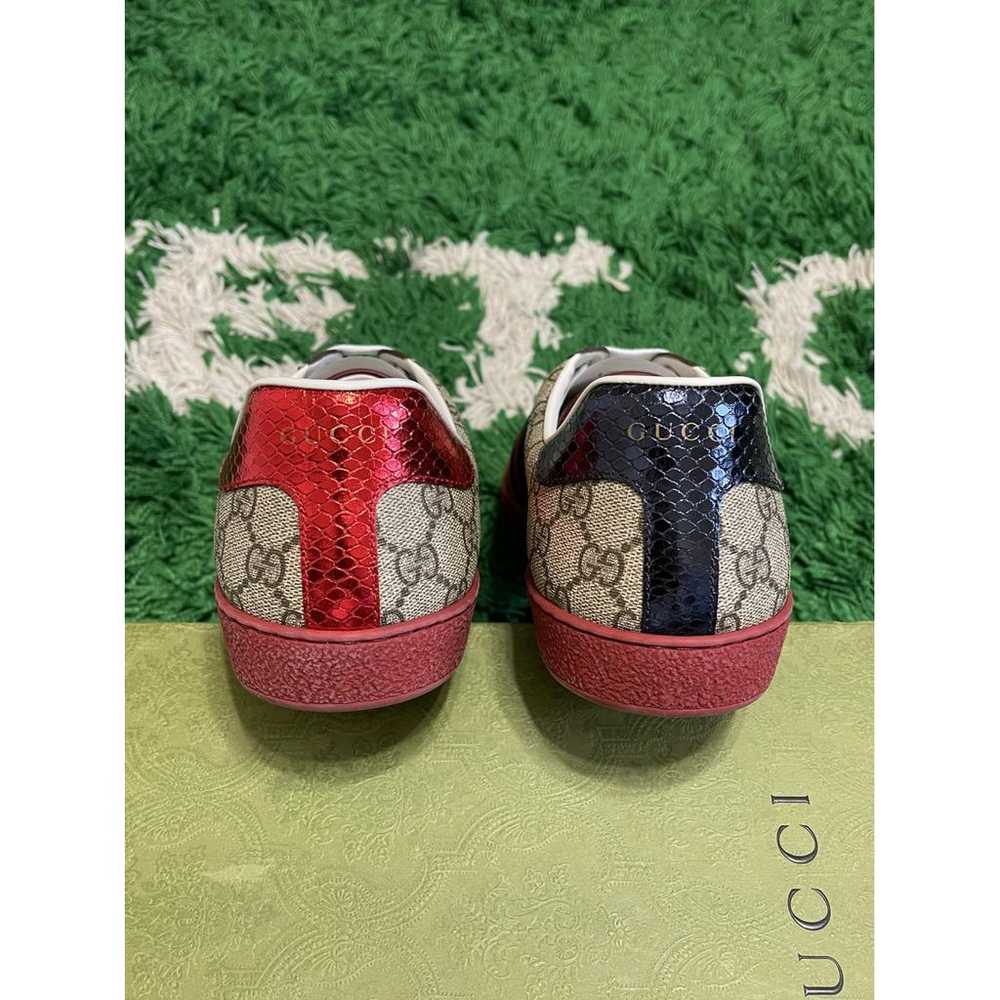 Gucci Ace leather low trainers - image 3