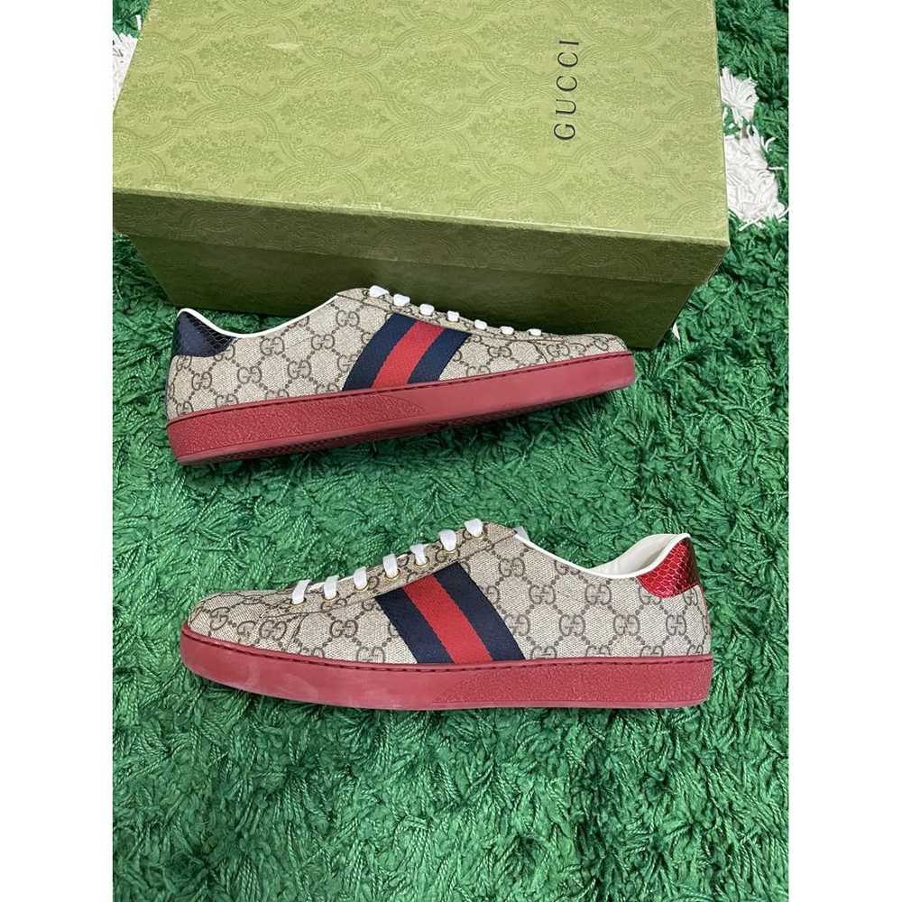 Gucci Ace leather low trainers - image 5