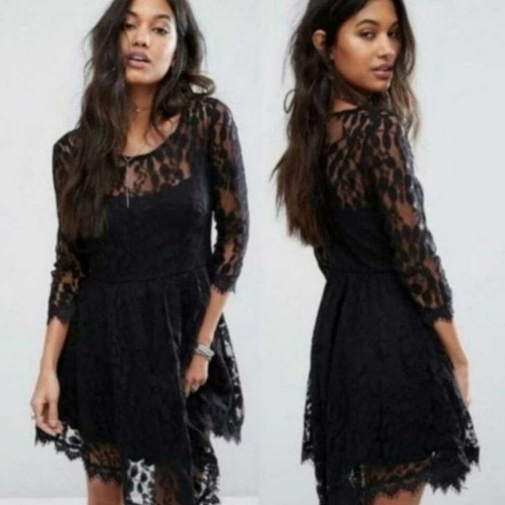 Free People Free People Queens Love Black Asymmet… - image 1