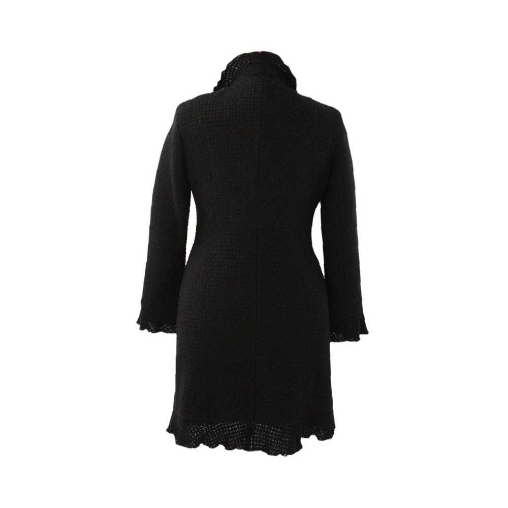 Vintage Black Ruffled Long Cardigan Jacket for Wo… - image 3