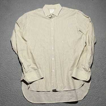 Billy Reid Mens Medium Stripe Cotton Linen Slim F… - image 1