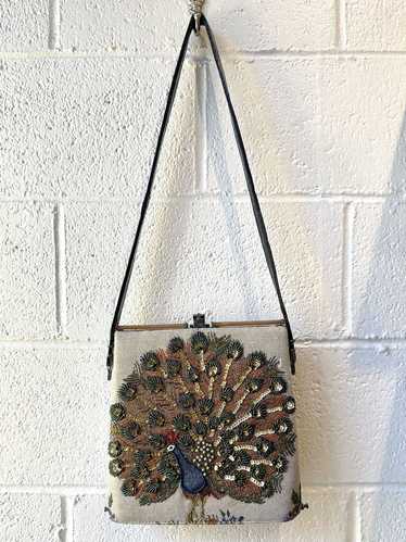 Rare Vintage Peacock Handbag