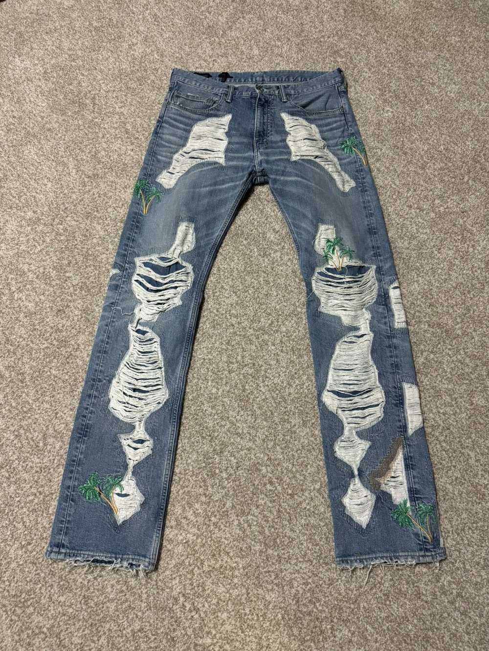 Vlone Vlone Palm Tree Runway Denim size L - image 1