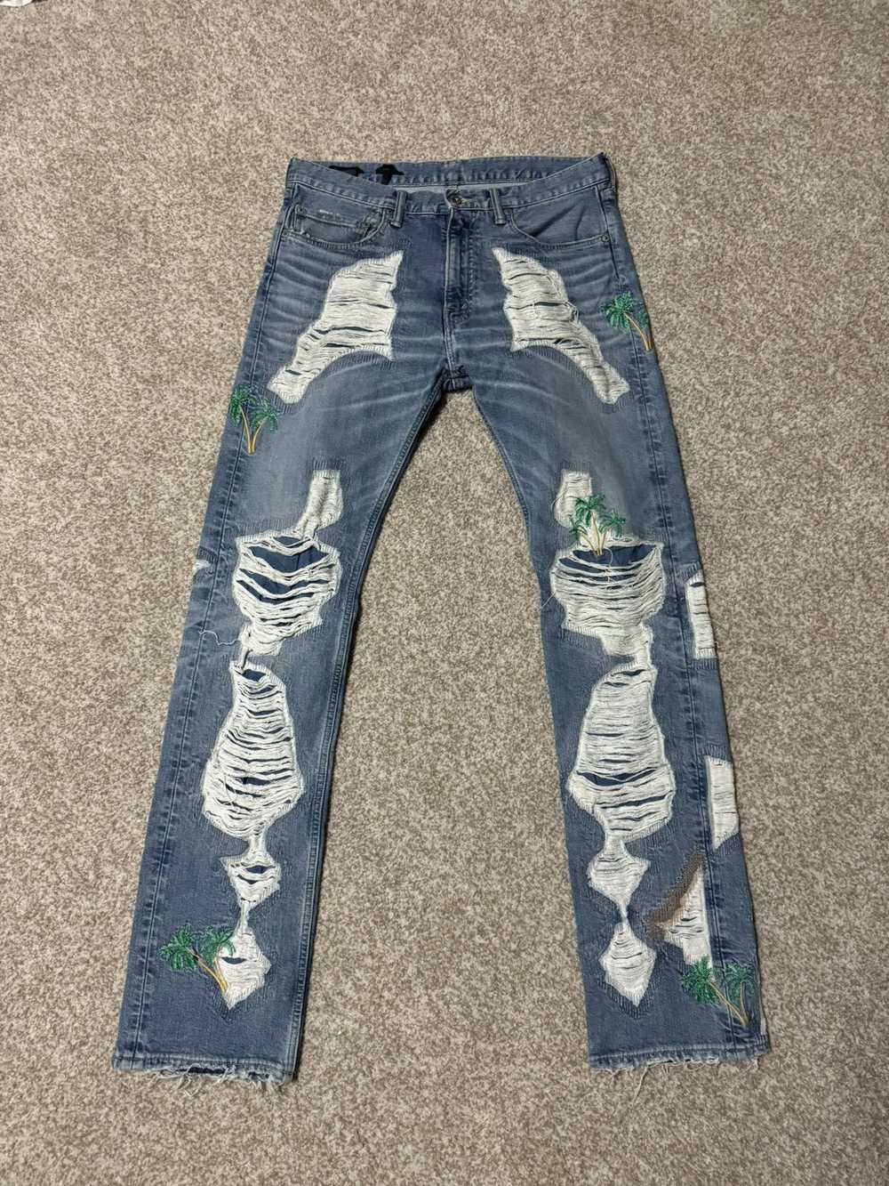 Vlone Vlone Palm Tree Runway Denim size L - image 2