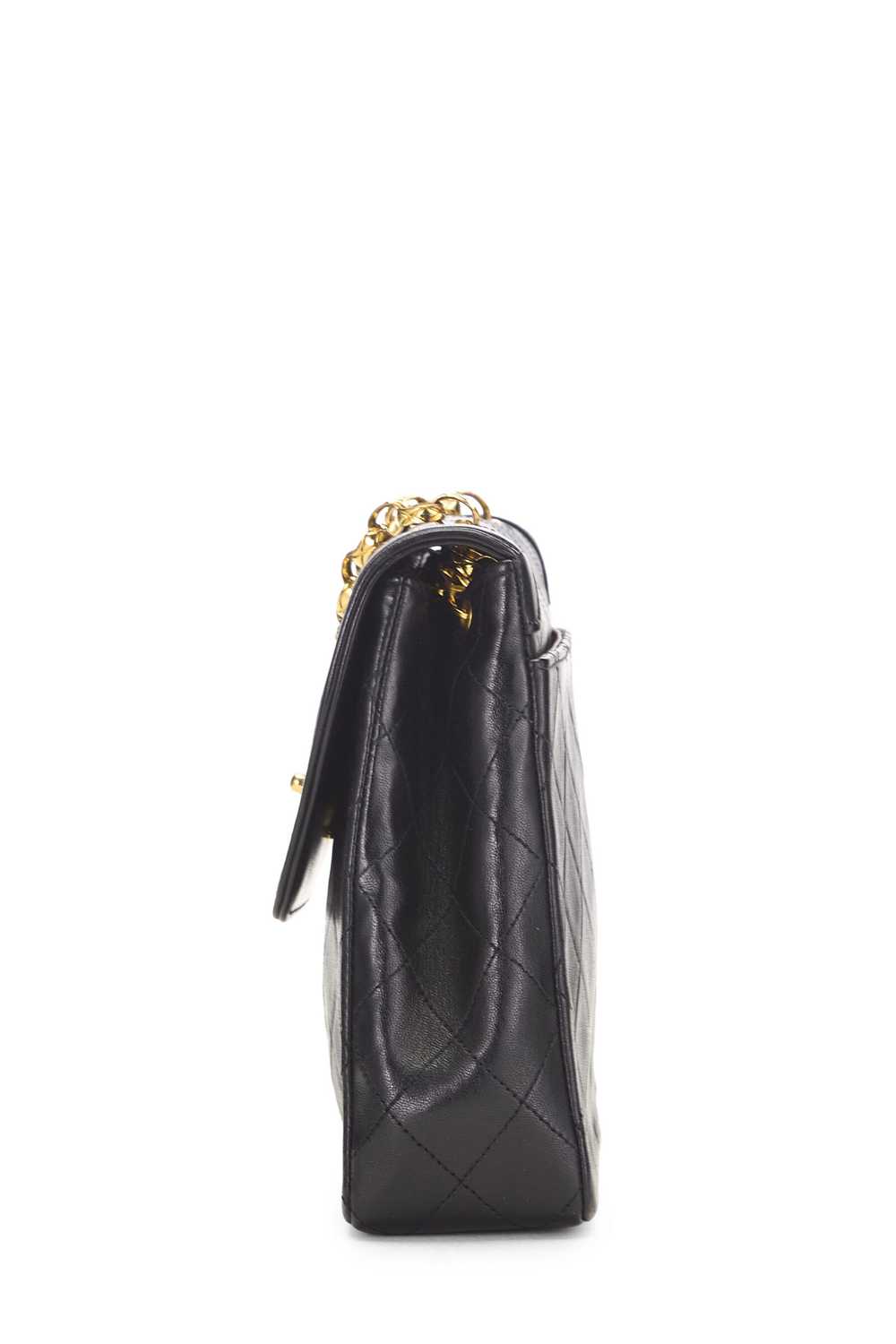 Black Lambskin Trapezoid Flap Bag Send in SMS Sen… - image 3