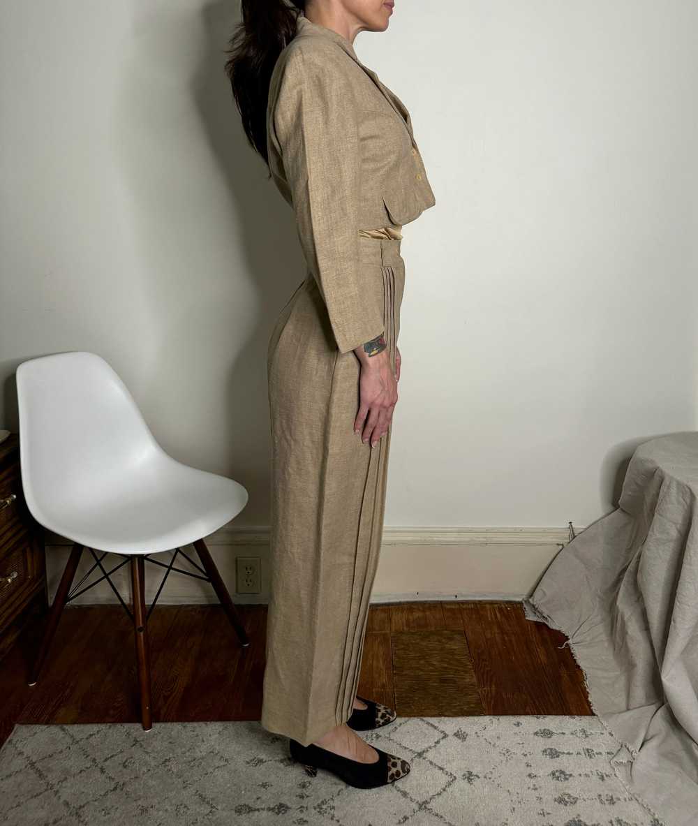 vintage Gordon Henderson womens suit / taupe line… - image 3