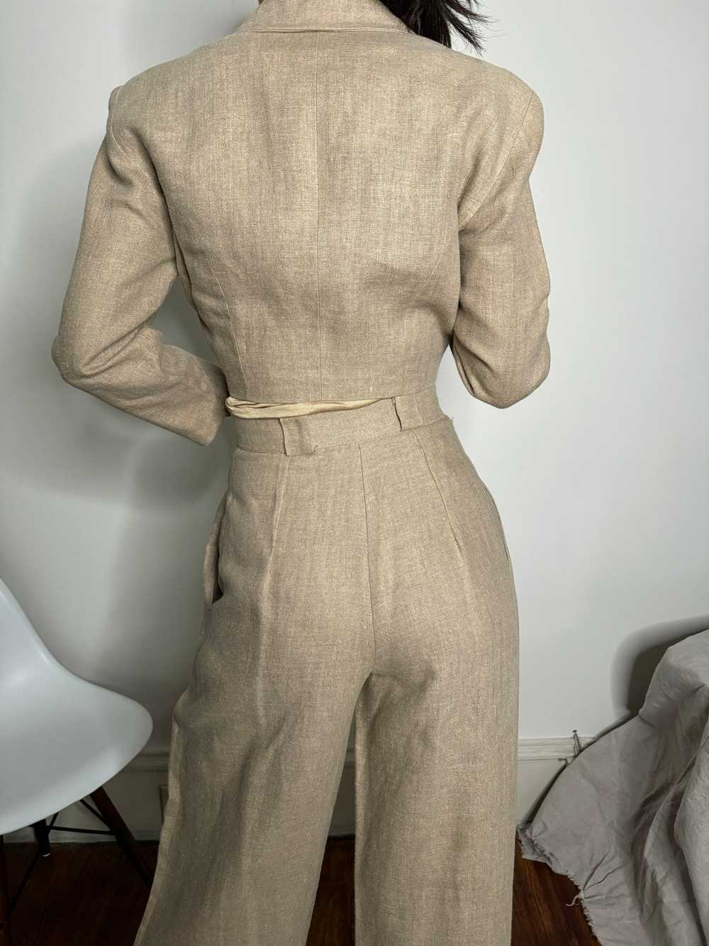 vintage Gordon Henderson womens suit / taupe line… - image 5