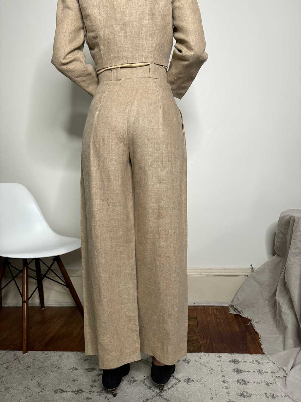 vintage Gordon Henderson womens suit / taupe line… - image 6