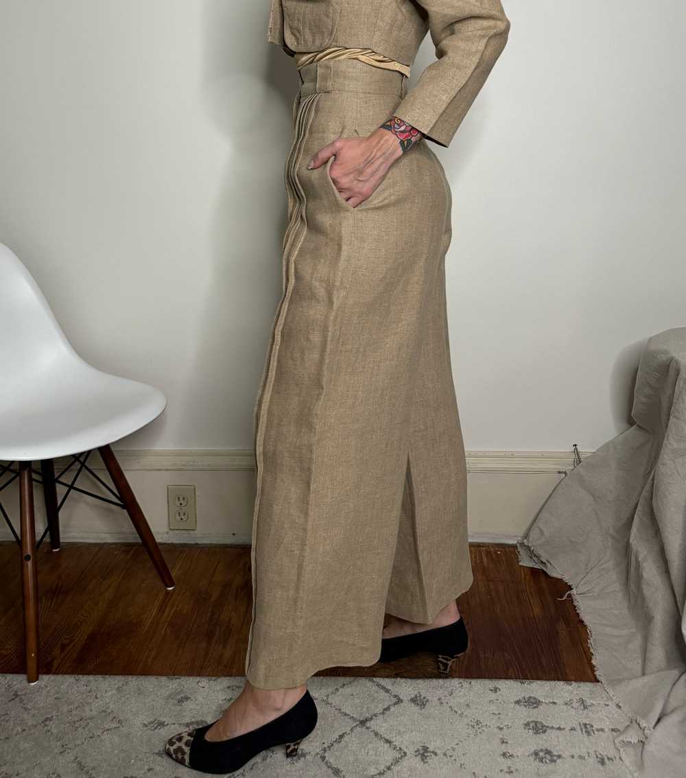 vintage Gordon Henderson womens suit / taupe line… - image 7