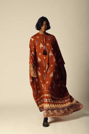 1970s Jean Varon Printed Caftan