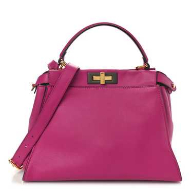 FENDI Vitello Seta Medium Peekaboo Iconic Satchel 