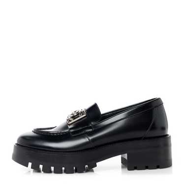 CHANEL Calfskin Metal CC Loafers 36.5 Black - image 1