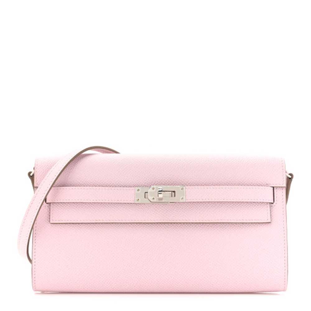 HERMES Epsom Kelly To Go Wallet Mauve Pale - image 1