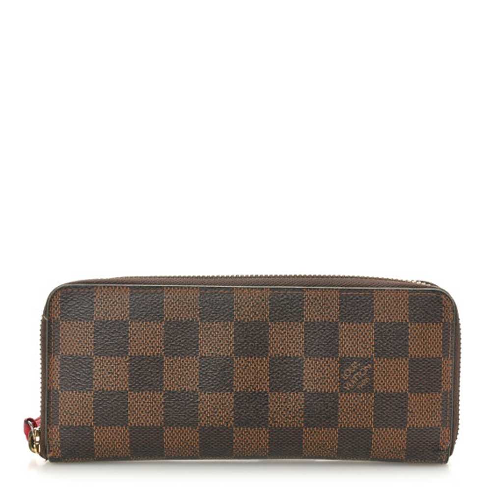 LOUIS VUITTON Damier Ebene Clemence Wallet Cherry - image 1