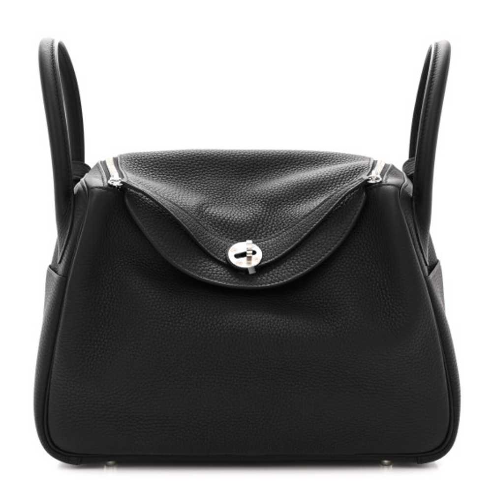 HERMES Taurillon Clemence Lindy 30 Black - image 1