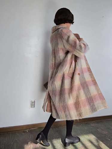 Sunrise Plaid Mohair Coat - Lilac