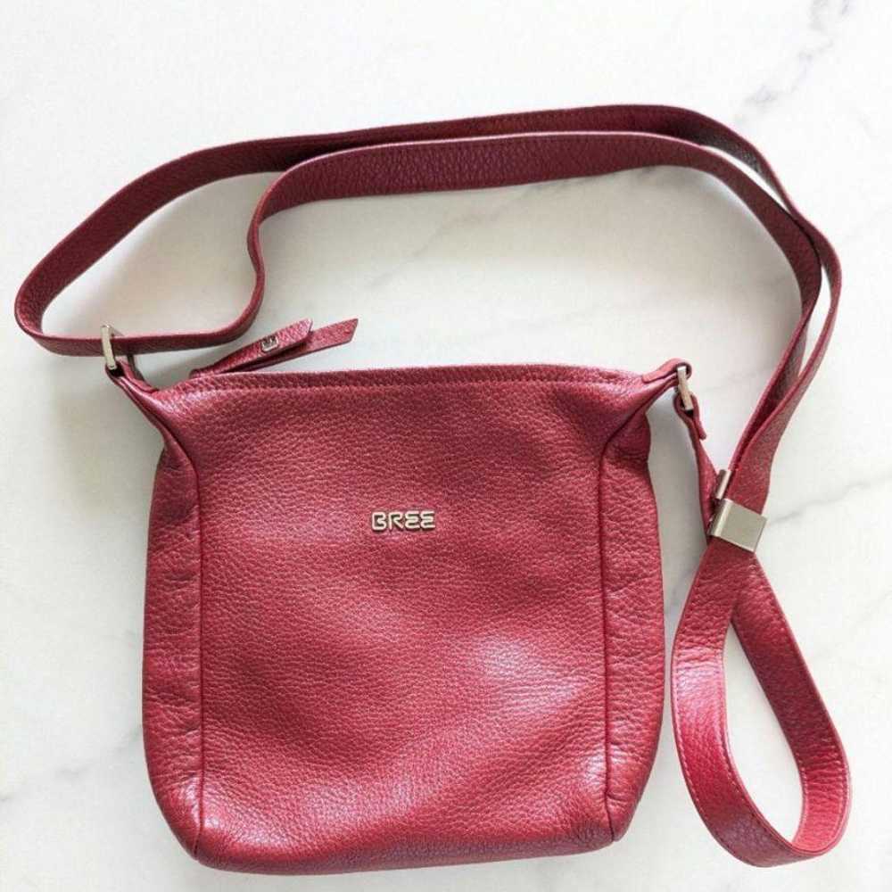 BREE Leather Shoulder Bag - Red - image 1