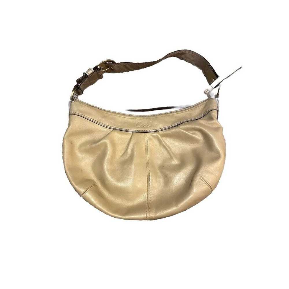 Coach Women's  Gold Metallic Shoulder Bag Wide St… - image 2